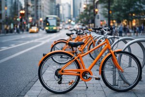 Оранжевые велосипеды: заметный городской транспорт, культурный символ и практичное решение для повседневной мобильности