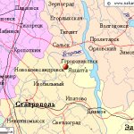 Map of the surroundings of the city of Gorodovikovsk from NaKarte.RU