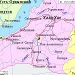Map of the surroundings of the city of Gusinoozersk from NaKarte.RU