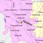 Map of the surroundings of the city of Orenburg from NaKarte.RU