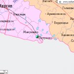 Map of the surroundings of the city of Petukhovo from NaKarte.RU