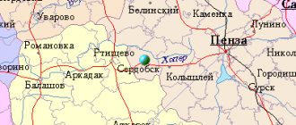 Карта окрестностей города Сердобск от НаКарте.RU