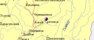 Карта окрестностей города Сретенск от НаКарте.RU