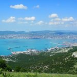 Novorossiysk. View of the city and the bay from the Seven Winds observation deck 